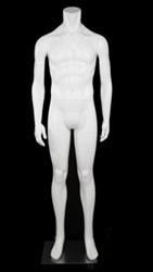 Matte White Male Full Body Ghost Mannequin from www.zingdisplay.com