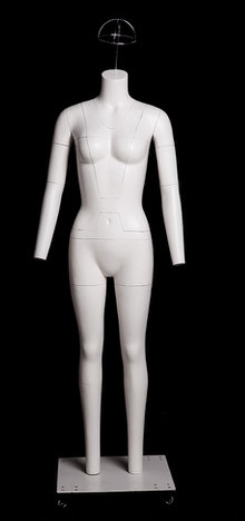 Full Body Female Ghost Invisible Photography Mannequin-Hat / Wig Attachment