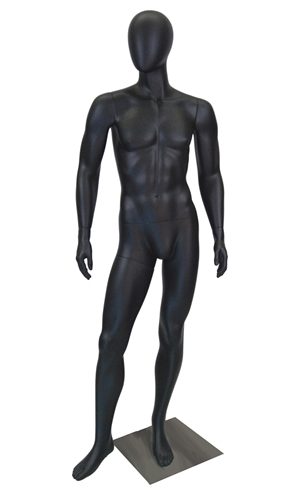 Egghead Male Mannequin with a satin black finish.