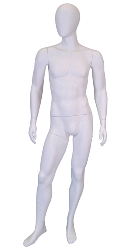 Egghead Male Mannequin with a matte white finish.