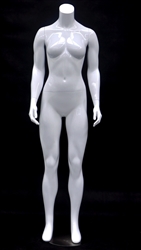 Petite Glossy White Headless Female Mannequin