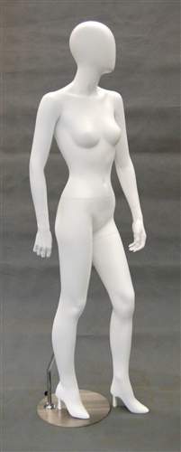 Glossy White Egghead Female Mannequin
