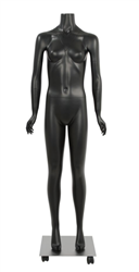 Matte Black Female Full Body Ghost Mannequin from www.zingdisplay.com