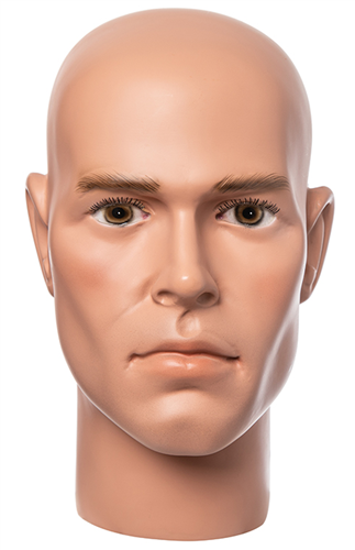 Sergeant Major Jackson - Hyper Realistic Male Display Head with Brown Eyes