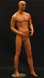 Tanned Realistic Athletic Male Mannequin - Arms Bent
