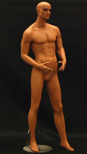 Tanned Realistic Athletic Male Mannequin - Arms Bent