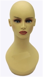 Female Display Head with Realistic Makeup