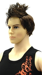Male Mannequin Wig Short Brown Hair