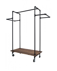 Black H Rack with Wood Base