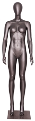 Matte Grey Egghead Grey Female Mannequin.