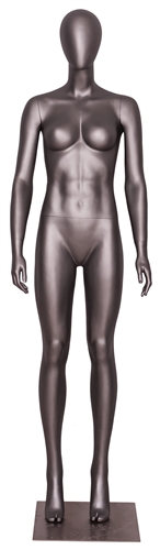 Matte Grey Egghead Grey Female Mannequin.