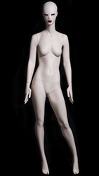 Abstract Female Mannequin with Classic Makeup - Left Leg Out