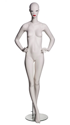Abstract Female Mannequin with Classic Makeup - Hands on Hips