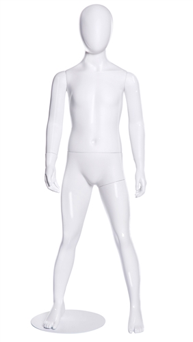 Egghead Glossy White Boy Child Mannequin - Legs Apart