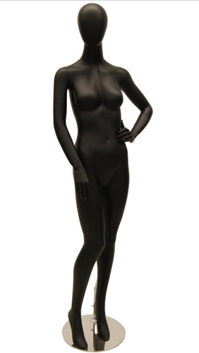 Black Matte Female Egghead Mannequin from www.zingdisplay.com