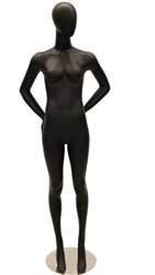 Egghead Female Mannequin in Black Matte
