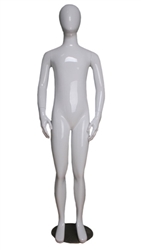 5'2" Tall Child Mannequin Egghead in White