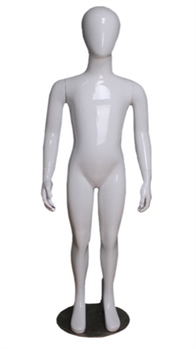 4' Tall Child Mannequin Egghead in White