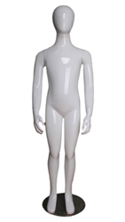4'5" Tall Child Mannequin Egghead in White