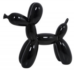 Glossy Black Balloon Animal Dog Mannequin
