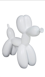 Glossy White Balloon Animal Dog Mannequin