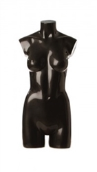 Shiny Pewter 3/4 Female Mannequin Torso Display