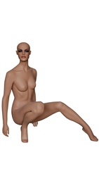 Squatting Female Fleshtone Mannequin