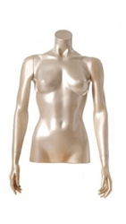 Shiny Pearl 1/2 Torso Female Mannequin with Arms
