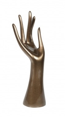 Shiny Pewter Hand Display 12 inches