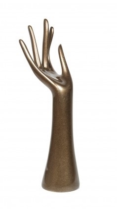 Shiny Pewter Hand Display 14 inches