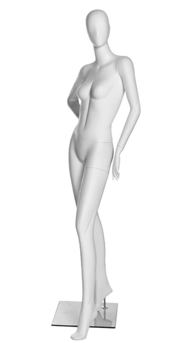 Matte White Female Mannequin Fashion Pose Hand On Hip