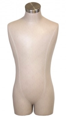 Linen Male 3/4 Torso Display Form