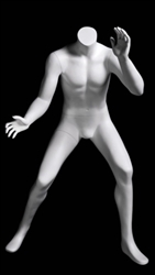 Headless Basketball Boy Child Mannequin Matte White Blocking Pose