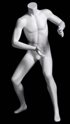 Headless Basketball Boy Child Mannequin Matte White Ball Holding Pose
