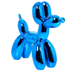 Blue Chrome Balloon Animal Dog Mannequin