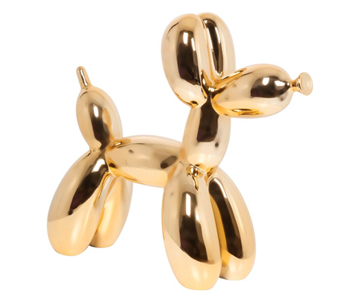 Metallic Gold Balloon Animal Dog Mannequin