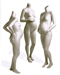 Headless Maternity mannequins in various poses
