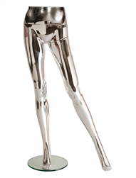 Unbreakable Silver Chrome Leg Form with Base - Leg Out
