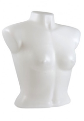 Matte White Plastic Female Upper Body Torso