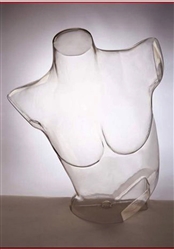 Clear Female Torso Form Unbreakable