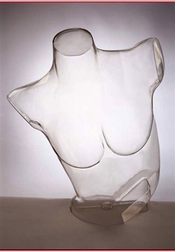 Clear Female Torso Form Unbreakable