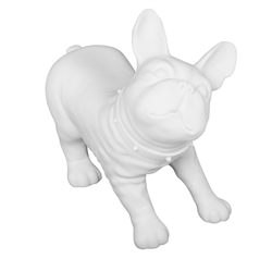 Matte White Abstract French Bull Dog Mannequin