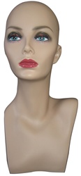 Display Head with Realistic Facial Features