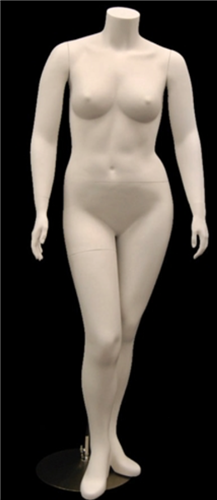 Plus Size Female Mannequin Headless in White