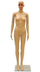 Female Mannequin in Tan with Makeup Unbreakable Plastic