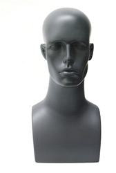 Eli Grey Male Plastic Display Head - Gray Color