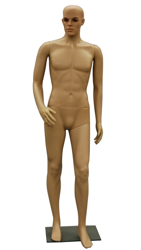 Male Plastic Realistic Mannequin, with one Arm bent