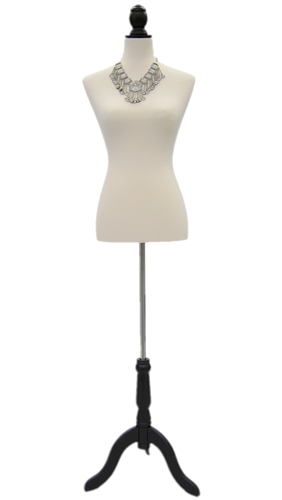 Female Upper Torso Dress Form with Tripod Base