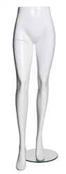 Matte White Female Leg Display - Fiberglass Leg Mannequin