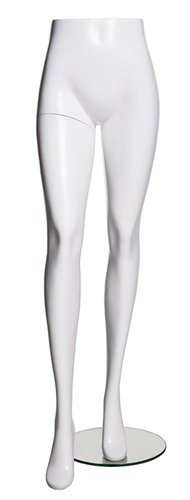 Matte White Female Leg Display - Fiberglass Leg Mannequin